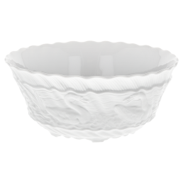 Schüssel, mittel, Form "Schwanendessin", Weiß, Ø 18 cm
