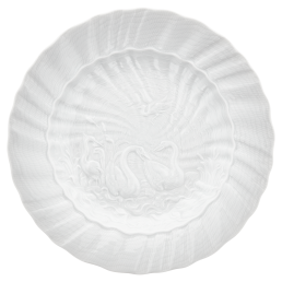 Vorspeise- und Dessertteller, Form "Schwanendessin", Weiß, Ø 20 cm