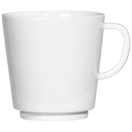 Henkelbecher, Weiß, Form "Vitruv", V 0,3 l