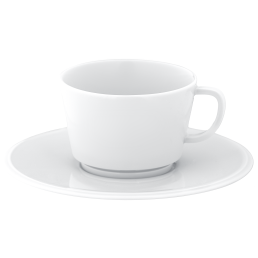 Cappuccinotasse, Form "Vitruv", Weiß