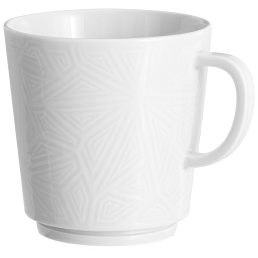 Henkelbecher, Weiß, Form "Vitruv Graphic", V 0,3 l
