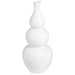 Kürbisvase, Weiß, H 70 cm