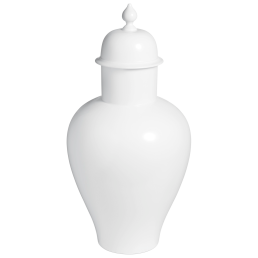 Vase, Weiß, H 46 cm