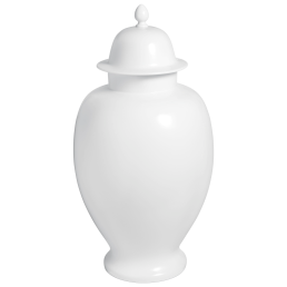 Vase, Weiß, H 64 cm