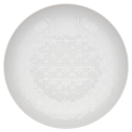 Salat- & Pastateller, Bänderrelief, Weiß, Ø 23 cm