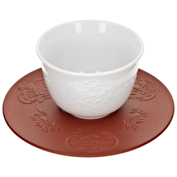 Teeschälchen mit Untertasse, Weiß, V 0,05 l