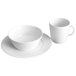 Frühstücks-Set, 3-tlg., Form "Vitruv Graphic", Weiß