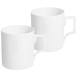 Henkelbecher-Set, 2-tlg., Form "Berlin", Weiß