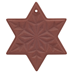 Baumschmuck Weihnachtsstern Schneeflocke, Medaillen, Böttgersteinzeug, H 5 cm