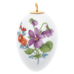 Osterei, Vintage Blume 2, Veilchen, H 4,5 cm