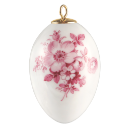 Osterei, Vintage Blumenbukett, Heckenrose, purpur, H 4,5 cm