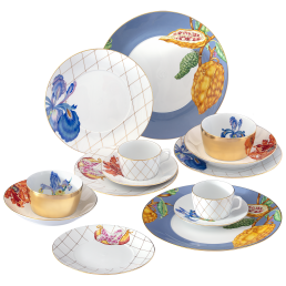 Starter-Set, 14-tlg. für 2 Personen, Form "MEISSEN® Cosmopolitan", Sweet Exotics, Limitierung