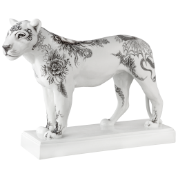 Löwin stehend, Meissen Atelier,Tattoo Look, Lim., H 31 cm