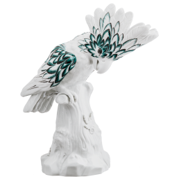 Vogel Kakadu, Meissen Atelier, H 25 cm
