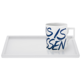 Homeoffice-Set, 2-tlg., Henkelbecher "This is MEISSEN", Platte "MEISSEN® Cosmopolitan" Weiß