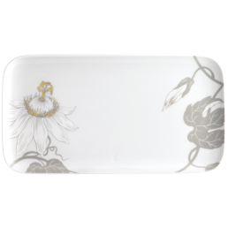 Teller, rechteckig, Form "Nova", Passionsblume, 30 x 16 cm
