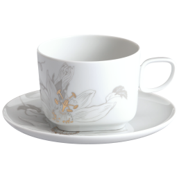 Cappuccinotasse mit Untertasse, Form "Nova", Passionsblume, V 0,3 l