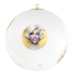 Baumschmuck Kugel, "Legends blowing Bubbles - Collection" by Michael Moebius, Marily, gold, Ø 9 cm