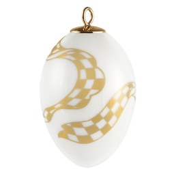 Osterei, Karoband, gold, H 4,5 cm