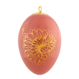 Osterei, "Golden Onion Style", rot, H 4,5 cm