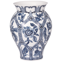 Vase, Stilisierte Blumenmalerei, Lim. 15, H 40 cm