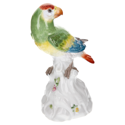 Vogel Papagei, Bunt staffiert, H 22 cm