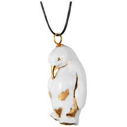 Anhänger "Gold" Vollrelief Pinguin, 3,3 x 2,1 cm