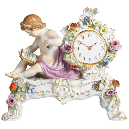 Uhr Putto lesend
