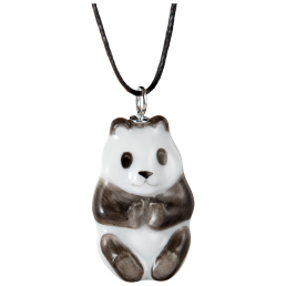 Anhänger "Natur leicht" Halbrelief Panda, 3,5 x 1,9 cm