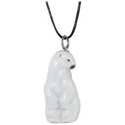Anhänger "Natur leicht" Halbrelief Eisbär, 3,7 x 1,8 cm