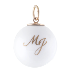 Anhänger "Boule", Monogramm (2 Buchstaben) in Gold, Ø 2,1 cm