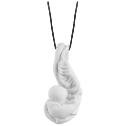Anhänger Helix Roccaille, Weiß, 3,7 x 1,8 cm