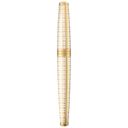 MEISSEN® Porzellan Mascara Rollerball, Geometric gold, H 18,5 cm