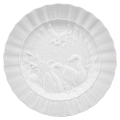 Brotteller, Form "Schwanendessin", Weiß, Ø 16,5 cm