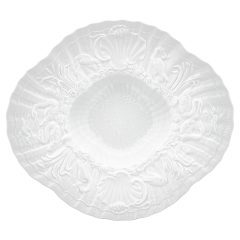Gourmetteller, tief, Form "Schwanendessin", Weiß, L 29,5 cm