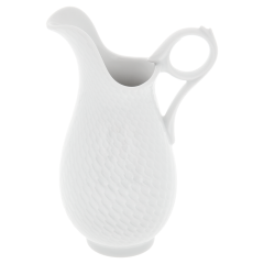 Milchkännchen, groß, Form "Wellenspiel Relief", Weiß, V 0,3 l