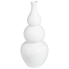 Kürbisvase, Weiß, H 70 cm