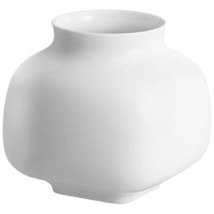 Vase, klein, Form "Nova", Weiß, H 17,5 cm