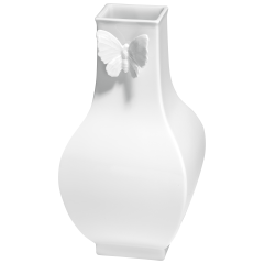 Vase, "Butterfly Collection", eckig, groß, Weiß, H 25,5 cm