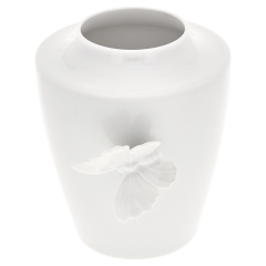 Vase, "Butterfly Collection", rund, klein, Weiß, H 13,5 cm