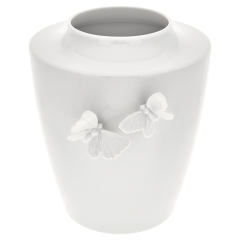 Vase, "Butterfly Collection" rund, groß, Weiß, H 20,5 cm