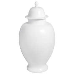 Vase, Weiß, H 64 cm