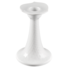 Leuchter Wellenspiel m.R., Weiß, H 13 cm