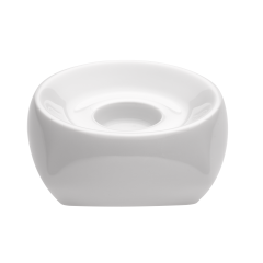 Candlestick, "Antarctica", straight candle, white, 7 x 7 cm