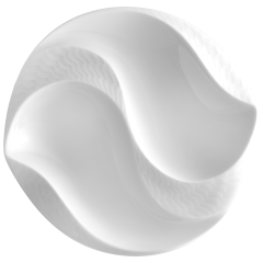 Soßenschale, Form "Wellenspiel Relief", Weiß, Ø 12,5 cm