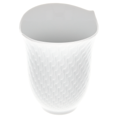Becher, Form "Wellenspiel Relief", Weiß, V 0,25 l