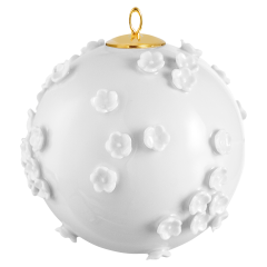 Baumschmuck Kugel Schneeballblüten, Weiß, Ø 5 cm