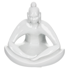 Buddha, Weiß, H 11,5 cm