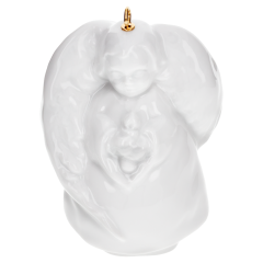 Baumschmuck, Schutzengel, Weiß, H 7 cm