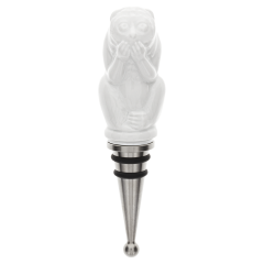 Flaschenverschluss, "MEISSEN Bottle Tops", Affe nichts sagen, Weiß, H 12,5 cm